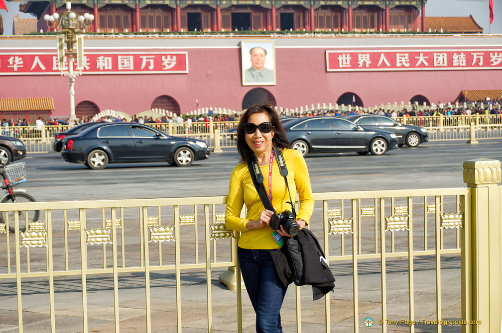 Tiananmen Gate and the portrait of Chairman Mao