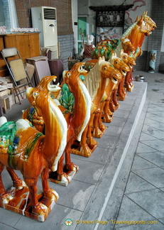 Camels and horses from the terracotta army