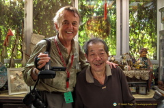 Tony, with Mr. Liu the Champion Cricket Trainer