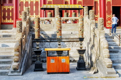 Front steps of the Mahayana Hall