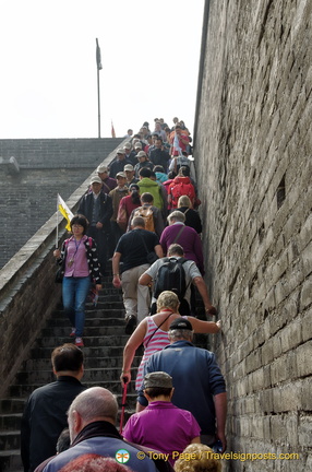 Steps up to the Xi'an City Wall