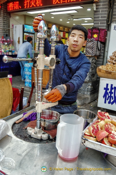 Pomegranate Juice Stand at Muslim Street