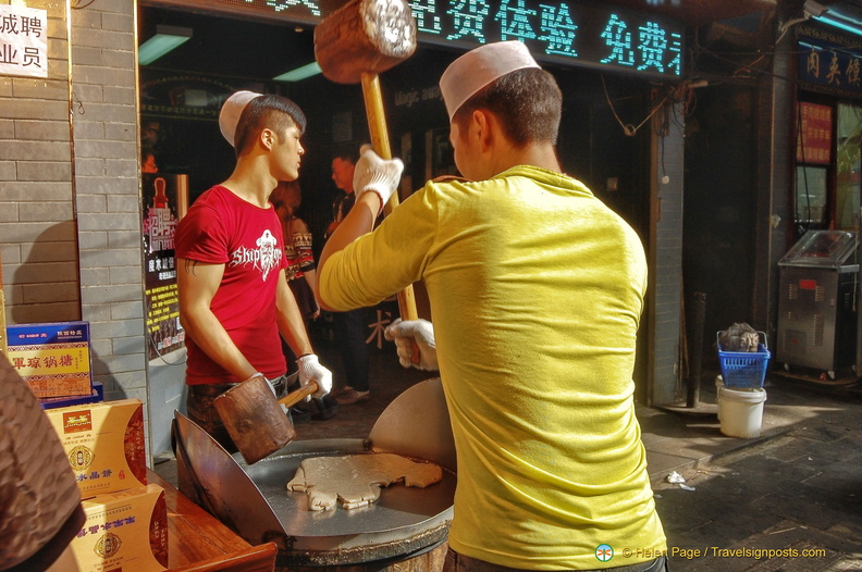 Making Peanut Paste at Muslim Street