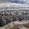 Rear view of terracotta army