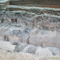 Excavated pit with warrior fragments