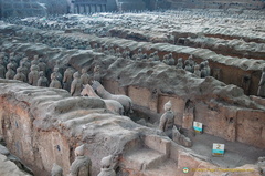 Reconstructed terracotta army