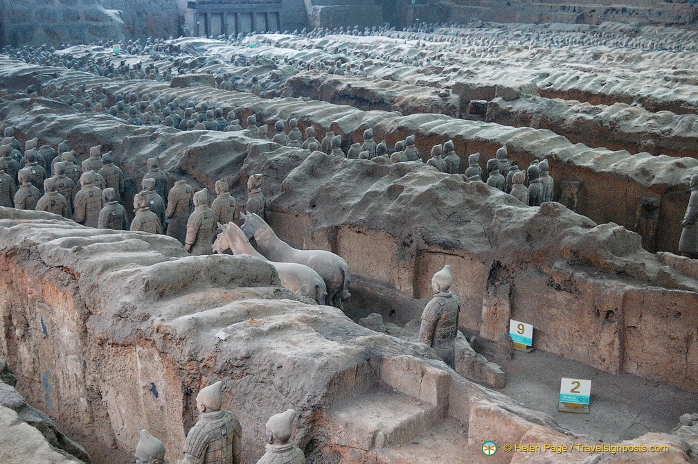 Reconstructed terracotta army