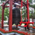 Striking the bell for good luck