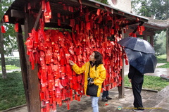 Hut full of red packets