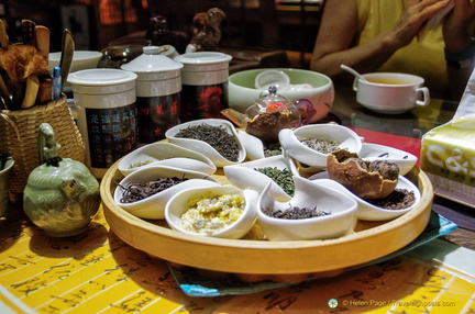 Tray of Chinese teas