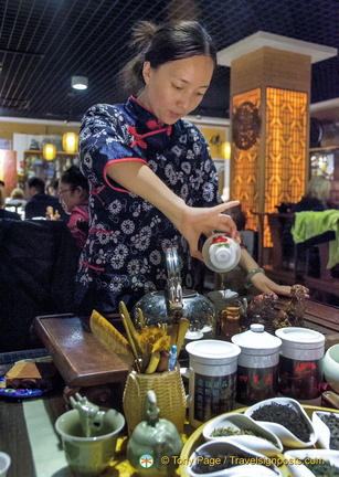 Graceful act of tea making