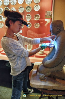 Sculptor at work