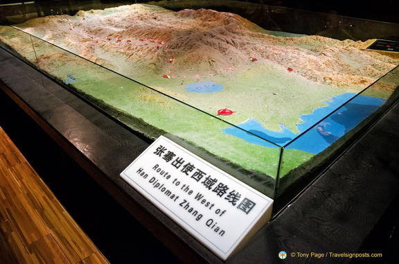 Model of Han Diplomat's Route to the West