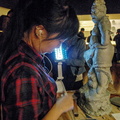 Young Sculptor Working on a Statue