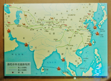 Map of Silk Road during Han and Tang Dynasties
