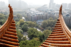 Roof covered with 100,000 yellow glazed tiles