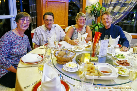 Dinner on our Yangtze River Cruise