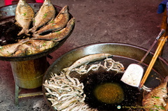 Fried Seafood at the Sandouping Village Market