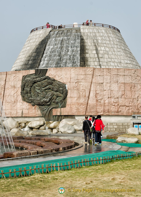 Relief Sculpture and Concrete Pyramid