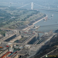 View of Three Gorges Dam Ship Lock and Yangtze