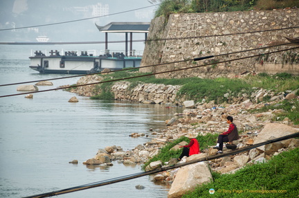 Locals Fishing at Sandouping Waterfront