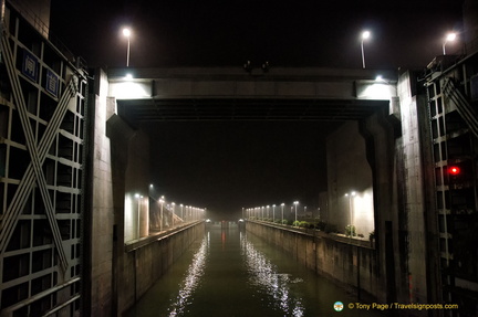 Moving Out of the Ship Lock at Three Gorges Dam