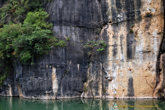 Different Coloured Cliff-face