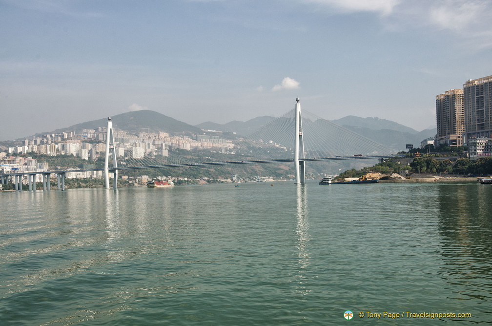 Badong Yangtze Bridge and Badong Town