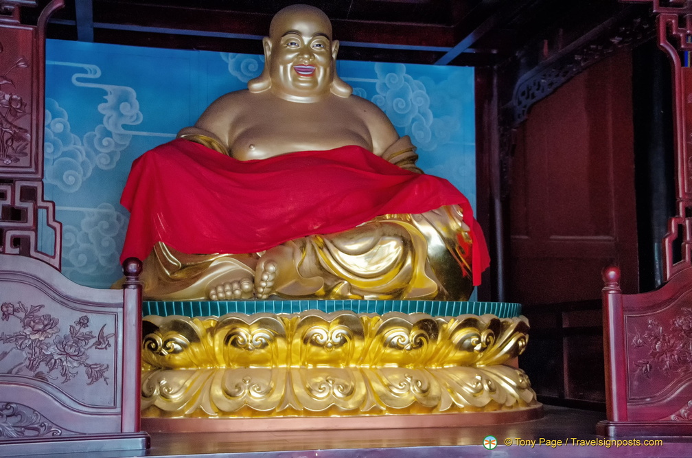 Close-up of the Laughing Buddha