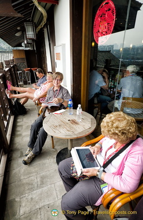 Having a Break at the Ciqikou Terrace Cafe