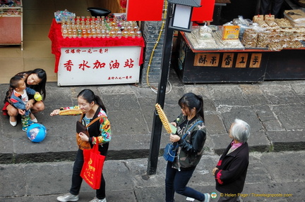 Locals Tackling their Potato Twists