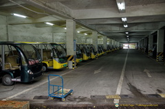 Carpark Full of Electric Buses at Mt Qingcheng