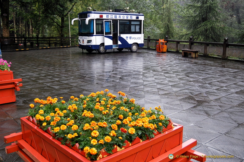 A Police Van at Mt Qingcheng