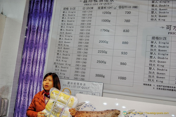 Price List of Quilts