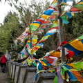 Colourful Prayer Flags Along the Dafo Temple Steps