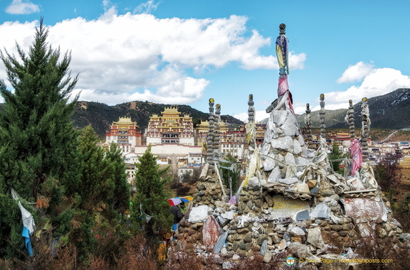 View of the Ganden Sumtseling Monastery 