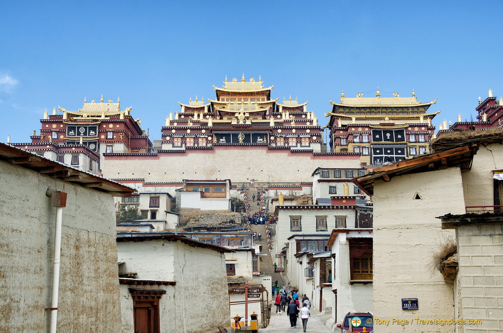 View of the Ganden Sumtseling Monastery Halls