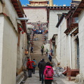 Steps up to Ganden Sumtseling Monastery