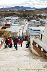 Stepping up to Ganden Sumtseling Monastery