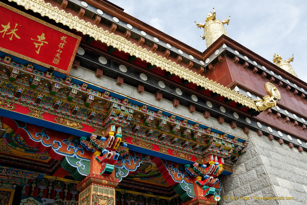 View of the Colourful Roof Decorations