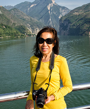 Helen on the Yangtze cruise 