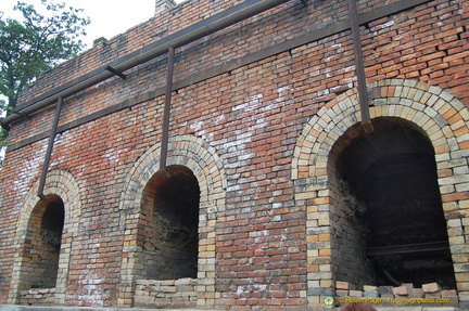 A row of kilns