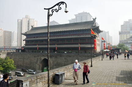 Visitors on Xi'an City Wall