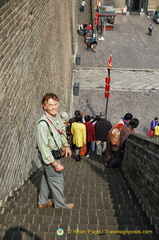 Descending the Xi'an City Wall