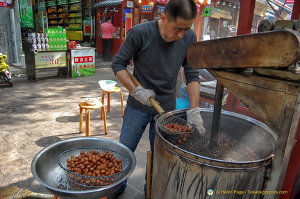 Xi'an Muslim Snack Street Chestnut Vendor