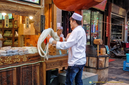A Dough-Making Performance at Muslim Street