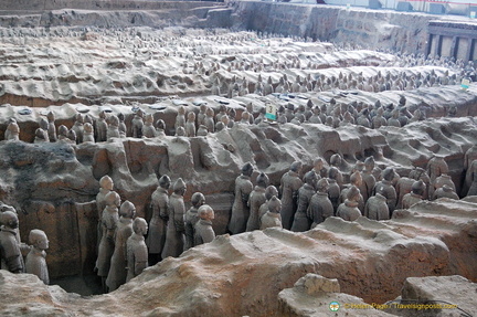 Rear view of terracotta army