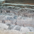 Excavated pit with warrior fragments