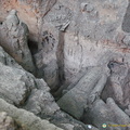 Close-up of a pit with fallen warriors