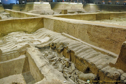 Channels in a Terracotta Warrior pit